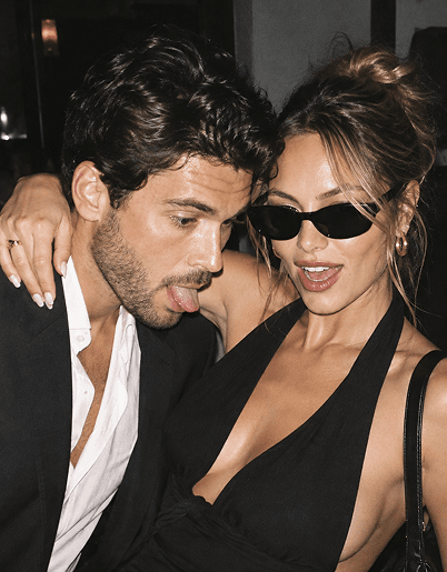 A couple enjoying an evening out together